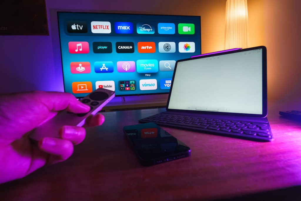 TV showing multiple streaming apps for comparing are streaming bundles cheaper across monthly plans.